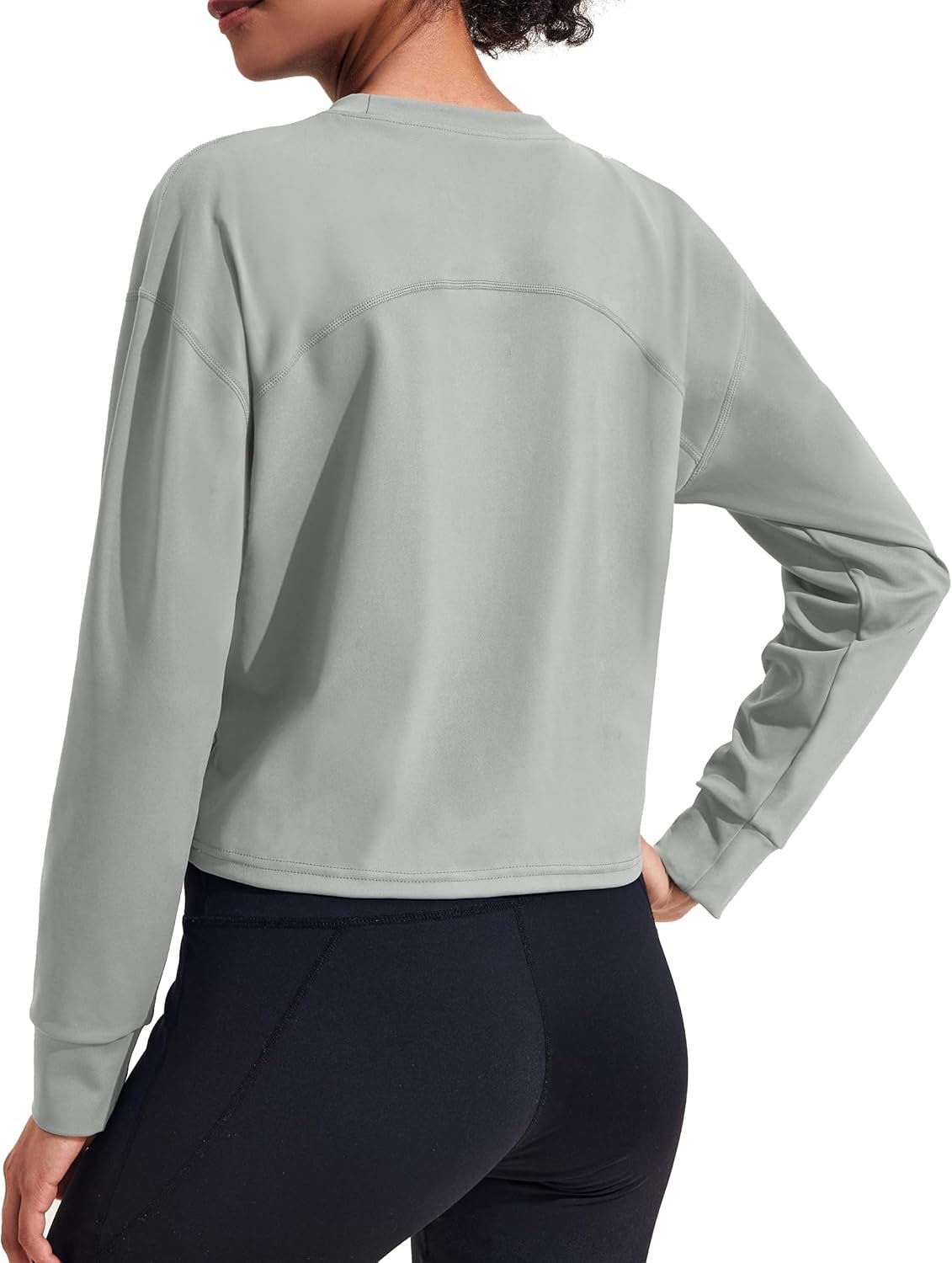 Pinspark Cropped Long Sleeve Workout Tops