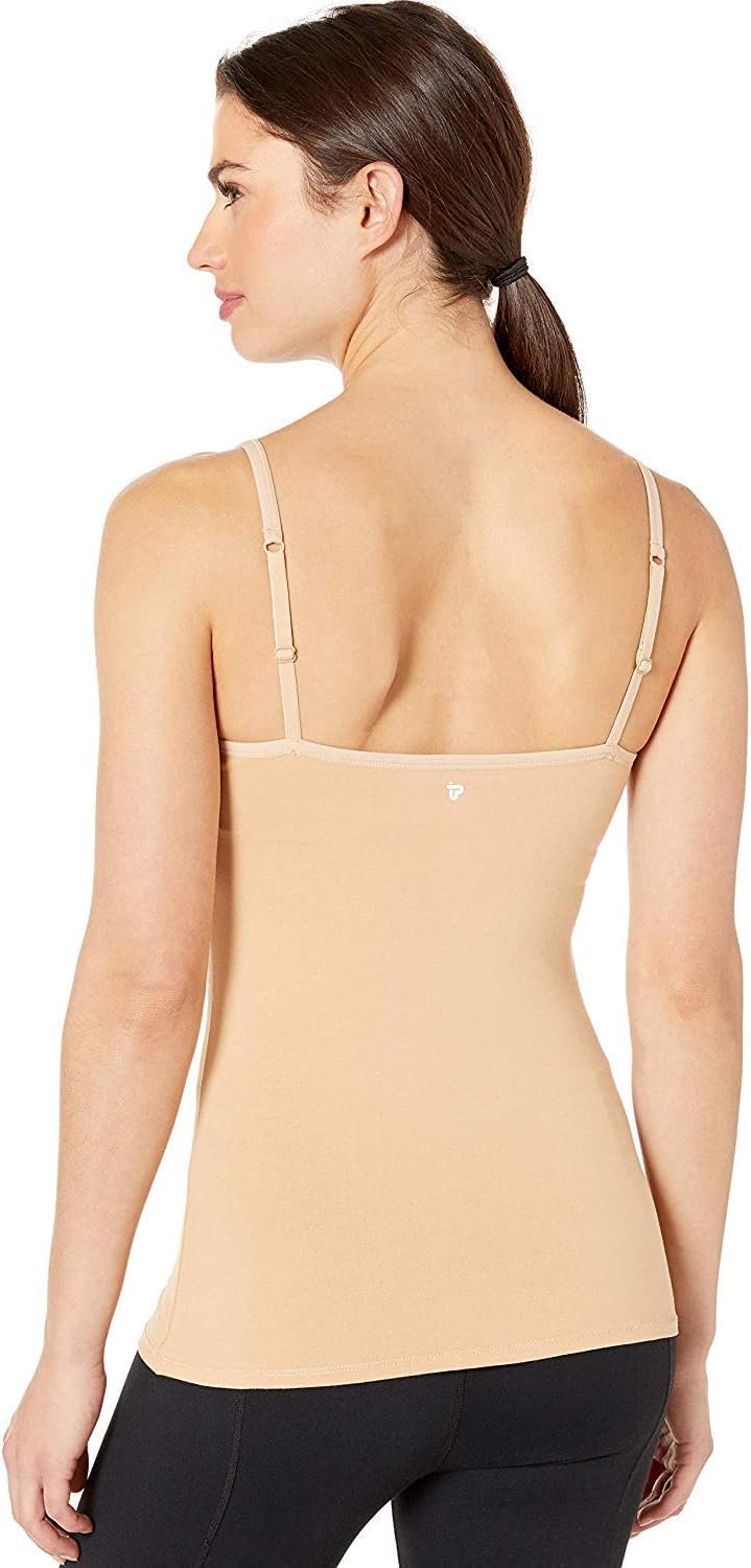 Pact Women's Organic Cotton Camisole Tank Top with Built-in Shelf Bra